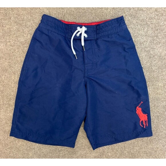 Polo Ralph Lauren Swim Trunks Boys S/P (8) Big Pony Mesh Lined Beach Pool Surf - Picture 1 of 8